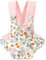 GAGAKU Puppentrage für Kinder Puppen Bauchtrage Puppen Tragesitz Puppenzubehör mit Verstellbaren Trägern - Rosa - Erdbeerblüten