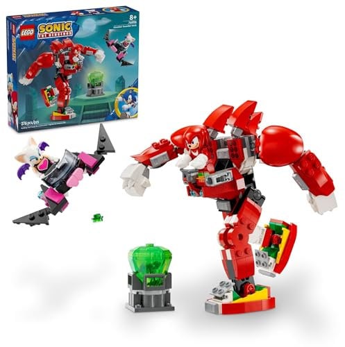 LEGO Sonic The Hedgehog Knuckles' Guardian Mech Set 76996 di giocattoli da costruzione, giocattolo sonico per bambini, ispirato ai videogiochi, action figure con maestro smeraldo