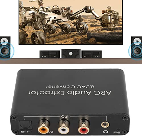 Gavigain HD ARC Audios Extractor,HD Output ARC Sound Extractor,192KHz Optical SPDIF 3.5mm Headphone Port Digital Analog Sound Converter für Home Cinema TV