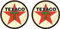 Pure Print Cut Öl Tuning Aufkleber für Hotrod und Oldtimer – Retro-Design, Rennsport-Themen, V8-Ratte – Hochwertige Rat Rod Oil Slick Sticker, 2 Stück, 10 cm, STP & Pennzoil (Texaco)