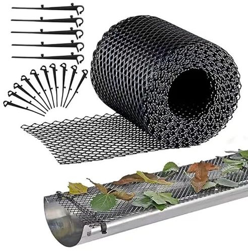 18CMX800CM Protector de canalón de plástico, protectores de hojas de malla resistentes para canalones, filtro de hojas