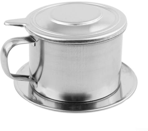 CulinaBlend Kaffeemaschine, Kaffeefiltermaschine, Edelstahl, Silber, 50 ml oder 100 ml, Retro, Handbuch, Manuell, Tropffilter, Tropf-Infuser, Zuhause, Büro, Reisen