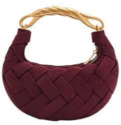 JW PEI Damen Orla Handtasche - Flecht Weinrot