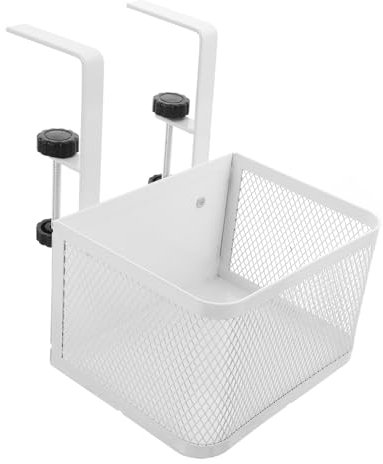 Operitacx Storage Organizer Basket Desk Side Cable Management Box Under Desk Wire Organizer Desk Organizer Tray Drawer Desk Wire Organizer White Small