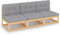 ShGaxin 3-Sitzer-Sofa mit Kissen, Lounge Sofa Outdoor, Garten Loungemöbel, Gartensofa, Gartenlounge, Balkon Set Möbel, Massivholz Kiefer
