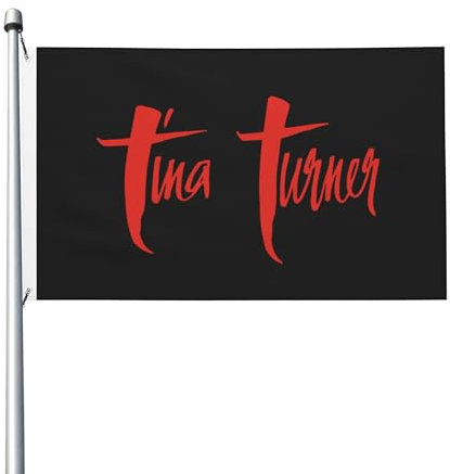 Tina Rock%Turner-Singer Flagge, 90 x 152 cm, langlebiges und winddichtes Design, klassische Rockband-dekorative Flagge, geeignet für mehrere Szenen