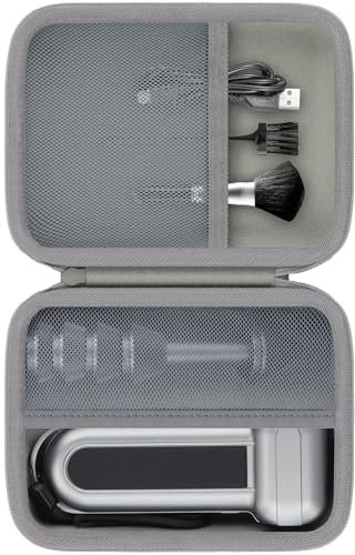 Khanka for WOLFBOX Compressed Air Duster MF100 MF50, Dust Blower and Air Blower Hard Storage Case, Carrying Bag with Mesh Pocket for WOLFBOX MF100 MF50 Accessories, Case Only (Grey)