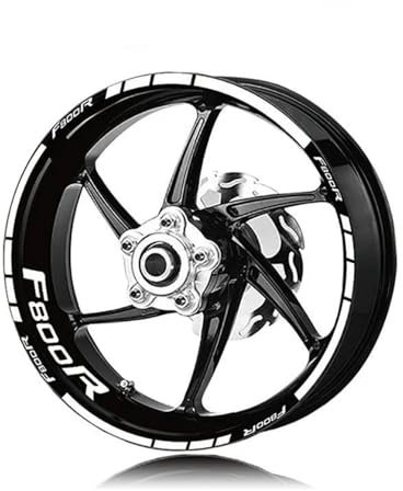 CFSJRXZ Dekorative Aufkleber Motorradaufkleber, Felgenrandaufkleber Für F900XR F900 F 900 XR Reflektierende Felgenaufkleber Komplettset(Farbe 1)