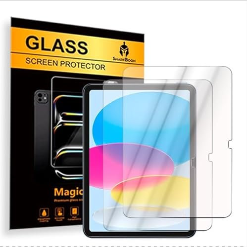SmartBoon Protector Pantalla para iPad Air 13 Pulgadas M3/M2 (2025/2024) – 2 Unidades de Cristal Templado HD con Marco de Instalación Fácil – Alta Transparencia y Resistencia