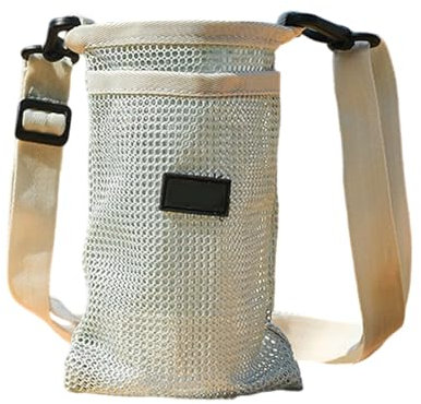 GAOFESA Bolsa cruzada para taza de agua, ligera, para senderismo, con correa ajustable, funda duradera para botella de agua, gris