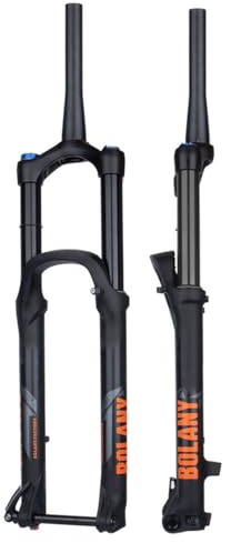 QHYRZE 27,5 29 Mountainbike Federgabel Federweg 160mm XC/AM MTB Luftgabel Zugstufeneinstellung 1-1/2 Konische Gabel Steckachse 15 * 110mm Boost，mit Schloss(Black,29inch)