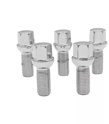 Radbolzen Kompatibel Mit VW Für J&etta Für Bora Für Golf 6 MK6 Radbolzen Radmuttern Zubehör Ersatzteil OEM: WHT002437(Chrome,5PCS)