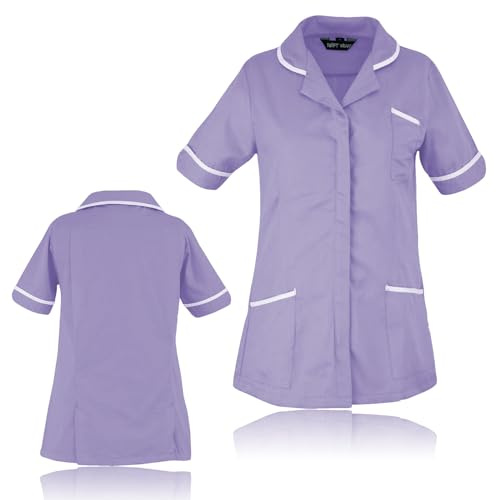 Swift Wear Nurse Uniform Tunic Dentist Therapist Maid Nursing Healthcare Hospitality Carers New (UK, Numeric, 10, Regular, Regular, Lilac)