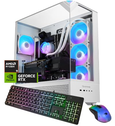 iBUYPOWER Element Gaming PC Desktop Computer AMD Ryzen 9 7900X CPU, NVIDIA GeForce RTX 5070 12GB GPU, 32GB DDR5 RGB 5200MHz RAM, 1TB NVMe SSD, Windows 11 Home, tastiera e mouse gamer - EWA9N5702