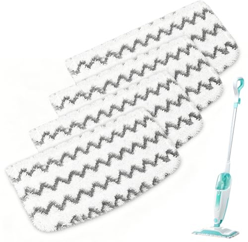 4Pack Microfiber Steam Mop Pads Compatible with Shark Steam