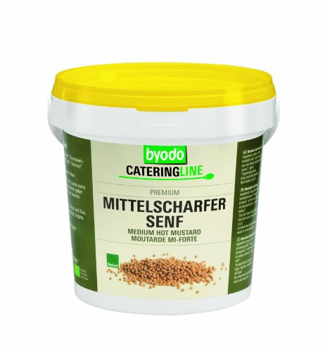 Byodo Mittelscharfer Senf, 2er Pack (2 x 1000 g Eimer) - Bio