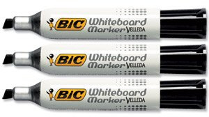 BIC WhiteboardMarker Velleda 1781, Keilspitze, schwarz