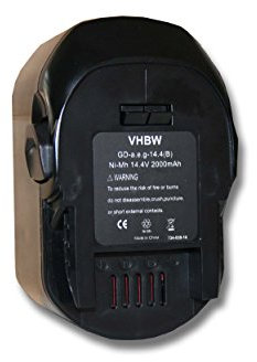 vhbw 1x Batterie Remplacement pour AEG B1420R, 4935413106, GBS 14.4V, 4935416790, B1420, B1414G, B1415R, M1430R pour Outil électrique (2000 mAh, NiMH, 14,4 V)
