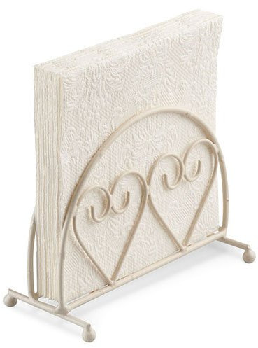 Ambiente Serviettenhalter mit zwei Herzen, cremefarben