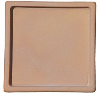 Hentschke Keramik Untersetzer für Blumentopf eckig 17 x 17 cm, Stellfläche 15 x 15 cm, 100.017.53 terrakotta Made in Germany