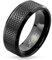 BlackAmazement Edelstahl Ring Schwarz Black IP Diamant gefräst Muster Silber Herren (60 (19.1))