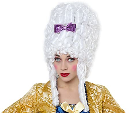 Atosa Perücke Barock, Weiss