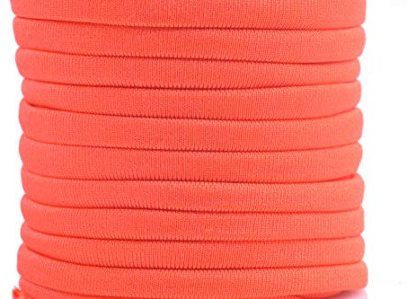 KONMAY 5.0mm 18.2 Meters Elastic-Kordel, Elastisch Band Zum Nähen und Handwerk, Gummikordel, Hutgummi, Neon Orange