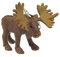 Miniblings Elch Charm Zipper Pull Rentier Moose Norwegen - Handmade Modeschmuck I Kettenanhänger versilbert - Bettelanhänger Bettelarmband - Anhänger für Armband