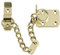 XFORT® Door Chain Polished Brass, Narrow Design Door Limiter, External and Internal Door Restrictor for Wooden and UPVC Doors, Additional Front Door Security for Safer Caller Identification.