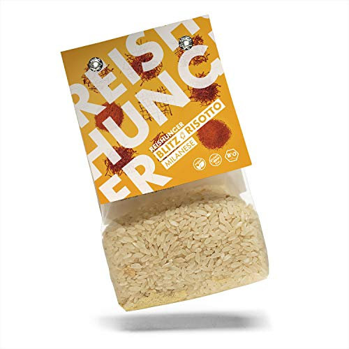 REISHUNGER BIO Blitz-Risotto Fertigmischung Milanese mit Safran (8 x 250g) - Vegan & Glutenfrei - In vielen Sorten und Größen verfügbar