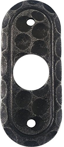 Drückerrosette 30 x 42 mm, verzinkt schwarz lackiert
