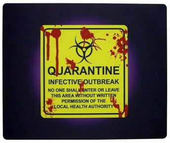 Tapis de souris wasdkeys P1 PC Souris Tapis de Souris Gaming Mouse Pad Mat 230 x 190 x 1,5 mm Quarantine