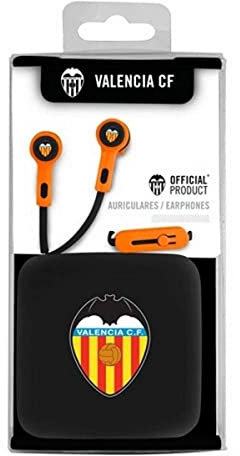 Auriculares Botón Stereo Jack 3.5 mm Licencia Fútbol Valencia CF Marca VALENCIA CF, Multicolor