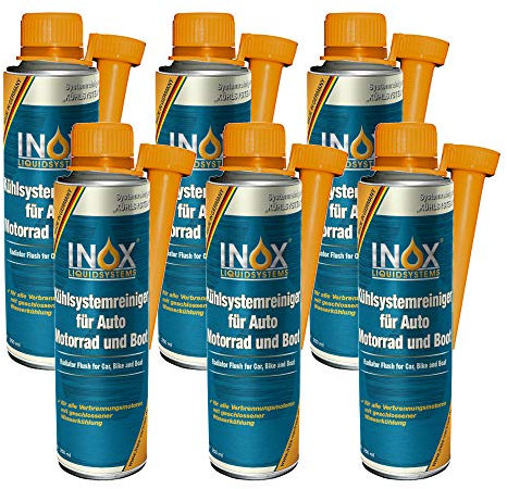 INOX® Additif nettoyant pour système de Refroidissement, Refroidisseur de Protection pour Voiture, Moteur et Bateau - 6 x 250 ML