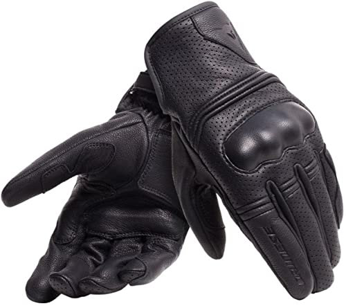 Dainese - Corbin Air Unisex Gloves, Motorradhandschuhe Herren und Damen, Handschuhe Moto aus 100% Schafsleder, Weich, Widerstandsfähig mit Knöchelschutz und Verstärkter Handfläche, Schwarz