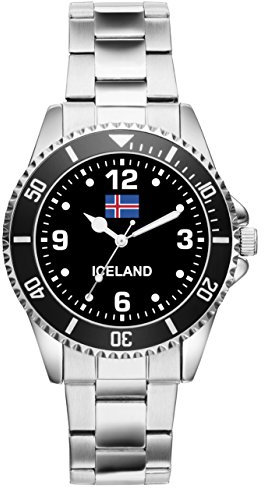 KIESENBERG Island Geschenk Artikel Idee Fan Uhr 6329