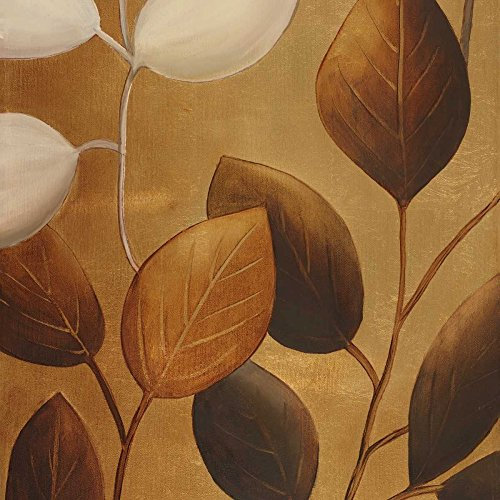 Feeling at home Keilrahmenleinwand mit amerikanischem Box, Gold-Eco-Chic-I-Pinto-Patricia-Nature-Fine-Art-Druck auf Holzrahmen, quadratisch, 71 x 71 cm
