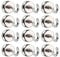 TAOHUIEU Magnetic Hooks, Magnets with Hooks, Magnetic Hooks, Super Strong Neodymium Magnetic Hooks, Use: Kitchen, Bathroom, Bedroom, Garage, Lockers, Office, Fridge Magnet, Key Holder (Pack of 12)