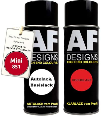 Alex Flittner Designs Spraydose für Mini 851 Chili/Solar Red Basislack | Spraydose für Mini 851 Chili / Solar Red Basislack – Ausführung und Lieferumfang gemäß gewählter Angebotsvariante