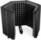 Micro Isolation Microphone Bouclier Acoustique: 5 Panneaux Filtre Anti-pop Anti-vent Pliable avec Isolation en Mousse Absorbante Insonorisant pour Enregistrement Studio Micro à Condensateur de Musique