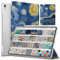 DuraSafe Cases Para iPad Air 4 2020-11 pulgadas A2316 A2324 A2325 A2072 Smart Tri Fold Cover con parte trasera translúcida - Noche estrellada