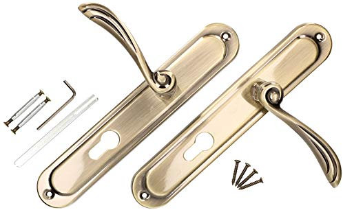 KOTARBAU® Set di maniglie per porta PZ 90 mm targa lunga Patina Universale Modern