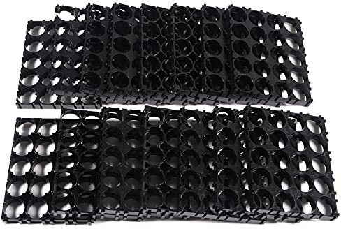 15Pcs 18650 Lithium Batterie Zellenhalter 4x5 Zellen Distanzhalter Halterung Batterie Aufbewahrungsbox Zylindrische Batterie Pack Anti Vibration Kunststoffgehäuse Box für DIY Feste 18650 Batterie