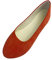 ERLINGO Ballet Pumps for Women, Slip On Flat Comfortable Walking Ballerina Shoes Pointed Toe Non Slip Low Heel Casual Dolly Shoes Shallow Casual Single Shoes Orange