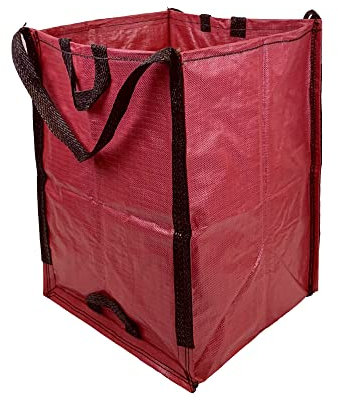 DuraSack Sac robuste pour la maison et la cour, sac en polypropylène tissé de 125 litres, sac de jardin réutilisable pour pelouse et feuilles avec poignées de transport renforcées, poubelle pop-up