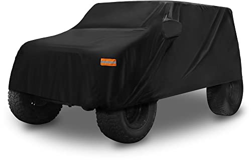 X AUTOHAUX Autoabdeckung SUV Auto Abdeckung Atmungsaktiv, Staubdicht Wasserdicht Autohülle für Jeep Wrangler JK JL 2 Türer 2007-2021