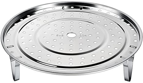 Steamer Rack 8.5/10.2 Inches 304 Stainless Steel Steaming Rack Steam Tray with Removable Legs for Steamer Cookware Instant Pressure Cooker Multi-functional Steamer Basket (26 cm)
