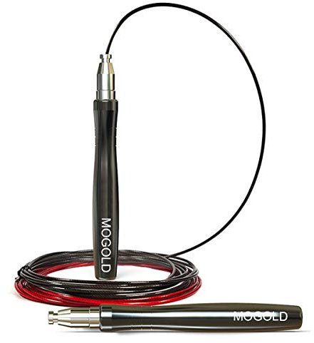 PORRASSO Corda per saltare ad alta velocità, regolabile in lunghezza, con girella girevole, anima in acciaio, corda per saltare Pro corda per saltare boxe, fitness, arti marziali, kickboxing, bambini