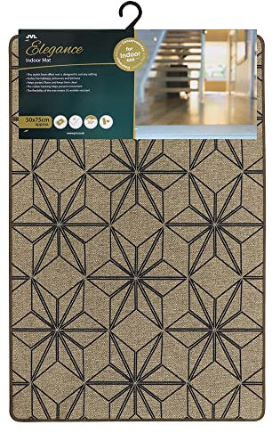 JVL Elegance Door Mat 50 x 75 cm, Stars
