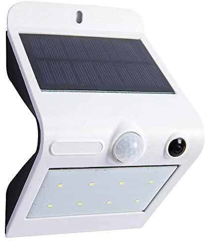 PRO ELEC PEL01359 IP65 Outdoor Solar LED Security Wall Light with PIR Sensor, White